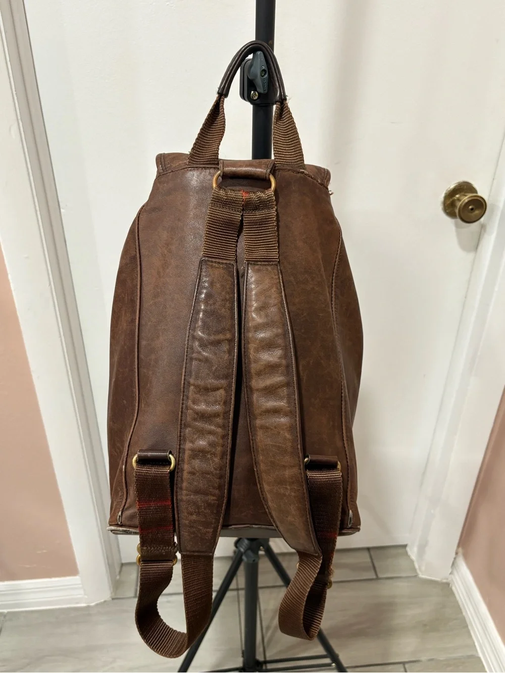 Beautiful Vintage Coach All Leather Rich Tan Backpack 0529